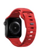 KALEBOL For Apple Watch 10 46mm / Ultra 2 / Ultra 49mm / 9 8 7 45mm / SE (2023) SE (2022) SE 6 5 4 44mm / 3 2 1 42mm Silicone Watch Band - Red