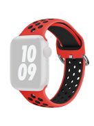 KALEBOL For Apple Watch 10 46mm / Ultra 2 / Ultra 49mm / 9 8 7 45mm / SE (2023) SE (2022) SE 6 5 4 44mm / 3 2 1 42mm Silicone Watch Band - Red+Black