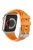 KALEBOL For Apple Watch 10 46mm / Ultra 2 / Ultra 49mm / 9 8 7 45mm / SE (2023) SE (2022) SE 6 5 4 44mm / 3 2 1 42mm Silicone Watch Band - Titanium+Orange