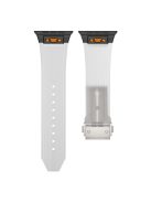 KALEBOL For Apple Watch 10 46mm / Ultra 2 / Ultra 49mm / 9 8 7 45mm / SE (2023) SE (2022) SE 6 5 4 44mm / 3 2 1 42mm Silicone Watch Band - Transparent / Black