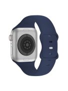 KALEBOL For Apple Watch 10 46mm / Ultra 2 / Ultra 49mm / 9 8 7 45mm / SE (2023) SE (2022) SE 6 5 4 44mm / 3 2 1 42mm Silicone Watch Band, Size: L - Midnight Blue