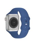 KALEBOL For Apple Watch 10 46mm / Ultra 2 / Ultra 49mm / 9 8 7 45mm / SE (2023) SE (2022) SE 6 5 4 44mm / 3 2 1 42mm Silicone Watch Band, Size: L - Navy Blue