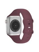 KALEBOL For Apple Watch 10 46mm / Ultra 2 / Ultra 49mm / 9 8 7 45mm / SE (2023) SE (2022) SE 6 5 4 44mm / 3 2 1 42mm Silicone Watch Band, Size: L - Smoke Purple