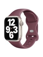 KALEBOL For Apple Watch 10 46mm / Ultra 2 / Ultra 49mm / 9 8 7 45mm / SE (2023) SE (2022) SE 6 5 4 44mm / 3 2 1 42mm Silicone Watch Band, Size: L - Smoke Purple