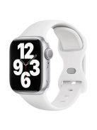 KALEBOL For Apple Watch 10 46mm / Ultra 2 / Ultra 49mm / 9 8 7 45mm / SE (2023) SE (2022) SE 6 5 4 44mm / 3 2 1 42mm Silicone Watch Band, Size: L - White