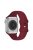 KALEBOL For Apple Watch 10 46mm / Ultra 2 / Ultra 49mm / 9 8 7 45mm / SE (2023) SE (2022) SE 6 5 4 44mm / 3 2 1 42mm Silicone Watch Band, Size: L - Wine Red