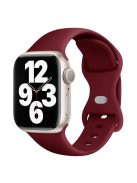 KALEBOL For Apple Watch 10 46mm / Ultra 2 / Ultra 49mm / 9 8 7 45mm / SE (2023) SE (2022) SE 6 5 4 44mm / 3 2 1 42mm Silicone Watch Band, Size: L - Wine Red