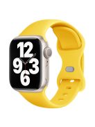 KALEBOL For Apple Watch 10 46mm / Ultra 2 / Ultra 49mm / 9 8 7 45mm / SE (2023) SE (2022) SE 6 5 4 44mm / 3 2 1 42mm Silicone Watch Band, Size: L - Yellow