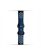 KALEBOL For Apple Watch 10 46mm / Ultra 2 / Ultra 49mm / 9 8 7 45mm / SE (2023) SE (2022) SE 6 5 4 44mm / 3 2 1 42mm Silicone Watch Strap - Black+Blue