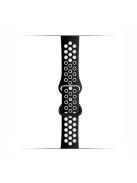 KALEBOL For Apple Watch 10 46mm / Ultra 2 / Ultra 49mm / 9 8 7 45mm / SE (2023) SE (2022) SE 6 5 4 44mm / 3 2 1 42mm Silicone Watch Strap - Black+Grey