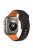 KALEBOL For Apple Watch 10 46mm / Ultra 2 / Ultra 49mm / 9 8 7 45mm / SE (2023) SE (2022) SE 6 5 4 44mm / 3 2 1 42mm Silicone Watch Strap - Black+Orange