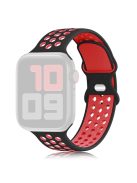 KALEBOL For Apple Watch 10 46mm / Ultra 2 / Ultra 49mm / 9 8 7 45mm / SE (2023) SE (2022) SE 6 5 4 44mm / 3 2 1 42mm Silicone Watch Strap - Black+Red