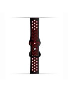 KALEBOL For Apple Watch 10 46mm / Ultra 2 / Ultra 49mm / 9 8 7 45mm / SE (2023) SE (2022) SE 6 5 4 44mm / 3 2 1 42mm Silicone Watch Strap - Black+Red