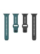 KALEBOL For Apple Watch 10 46mm / Ultra 2 / Ultra 49mm / 9 8 7 45mm / SE (2023) SE (2022) SE 6 5 4 44mm / 3 2 1 42mm Silicone Watch Strap - Blackish Green+Black