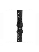 KALEBOL For Apple Watch 10 46mm / Ultra 2 / Ultra 49mm / 9 8 7 45mm / SE (2023) SE (2022) SE 6 5 4 44mm / 3 2 1 42mm Silicone Watch Strap - Coal Black+Black