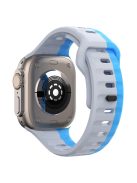 KALEBOL For Apple Watch 10 46mm / Ultra 2 / Ultra 49mm / 9 8 7 45mm / SE (2023) SE (2022) SE 6 5 4 44mm / 3 2 1 42mm Silicone Watch Strap - Grey+Blue