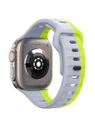 KALEBOL For Apple Watch 10 46mm / Ultra 2 / Ultra 49mm / 9 8 7 45mm / SE (2023) SE (2022) SE 6 5 4 44mm / 3 2 1 42mm Silicone Watch Strap - Grey+Green