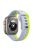 KALEBOL For Apple Watch 10 46mm / Ultra 2 / Ultra 49mm / 9 8 7 45mm / SE (2023) SE (2022) SE 6 5 4 44mm / 3 2 1 42mm Silicone Watch Strap - Grey+Green