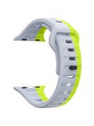 KALEBOL For Apple Watch 10 46mm / Ultra 2 / Ultra 49mm / 9 8 7 45mm / SE (2023) SE (2022) SE 6 5 4 44mm / 3 2 1 42mm Silicone Watch Strap - Grey+Green