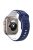 KALEBOL For Apple Watch 10 46mm / Ultra 2 / Ultra 49mm / 9 8 7 45mm / SE (2023) SE (2022) SE 6 5 4 44mm / 3 2 1 42mm Silicone Watch Strap - Midnight Blue+White