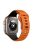 KALEBOL For Apple Watch 10 46mm / Ultra 2 / Ultra 49mm / 9 8 7 45mm / SE (2023) SE (2022) SE 6 5 4 44mm / 3 2 1 42mm Silicone Watch Strap - Orange+Black