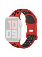 KALEBOL For Apple Watch 10 46mm / Ultra 2 / Ultra 49mm / 9 8 7 45mm / SE (2023) SE (2022) SE 6 5 4 44mm / 3 2 1 42mm Silicone Watch Strap - Red+Black