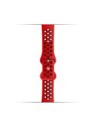 KALEBOL For Apple Watch 10 46mm / Ultra 2 / Ultra 49mm / 9 8 7 45mm / SE (2023) SE (2022) SE 6 5 4 44mm / 3 2 1 42mm Silicone Watch Strap - Red+Black