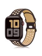 KALEBOL For Apple Watch 10 46mm / Ultra 2 / Ultra 49mm / 9 8 7 45mm / SE (2023) SE (2022) SE 6 5 4 44mm / 3 2 1 42mm Silicone Watch Strap - Smoke Purple+Tan