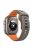 KALEBOL For Apple Watch 10 46mm / Ultra 2 / Ultra 49mm / 9 8 7 45mm / SE (2023) SE (2022) SE 6 5 4 44mm / 3 2 1 42mm Silicone Watch Strap - Space Grey+Orange