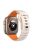 KALEBOL For Apple Watch 10 46mm / Ultra 2 / Ultra 49mm / 9 8 7 45mm / SE (2023) SE (2022) SE 6 5 4 44mm / 3 2 1 42mm Silicone Watch Strap - Starlight+Orange