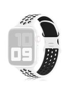 KALEBOL For Apple Watch 10 46mm / Ultra 2 / Ultra 49mm / 9 8 7 45mm / SE (2023) SE (2022) SE 6 5 4 44mm / 3 2 1 42mm Silicone Watch Strap - White+Black