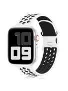 KALEBOL For Apple Watch 10 46mm / Ultra 2 / Ultra 49mm / 9 8 7 45mm / SE (2023) SE (2022) SE 6 5 4 44mm / 3 2 1 42mm Silicone Watch Strap - White+Black