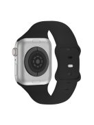 KALEBOL For Apple Watch 10 46mm / Ultra 2 / Ultra 49mm / 9 8 7 45mm / SE (2023) SE (2022) SE 6 5 4 44mm / 3 2 1 42mm Silicone Watch Strap, Size: S / M - Black