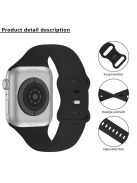 KALEBOL For Apple Watch 10 46mm / Ultra 2 / Ultra 49mm / 9 8 7 45mm / SE (2023) SE (2022) SE 6 5 4 44mm / 3 2 1 42mm Silicone Watch Strap, Size: S / M - Black