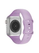 KALEBOL For Apple Watch 10 46mm / Ultra 2 / Ultra 49mm / 9 8 7 45mm / SE (2023) SE (2022) SE 6 5 4 44mm / 3 2 1 42mm Silicone Watch Strap, Size: S / M - Purple