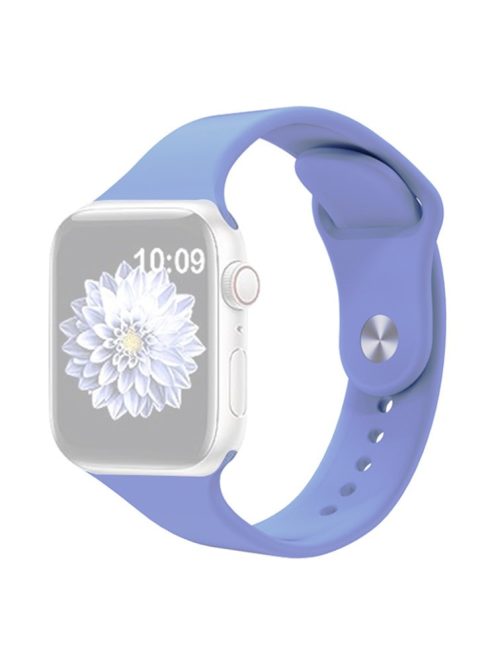 KALEBOL For Apple Watch 10 46mm / Ultra 2 / Ultra 49mm / 9 8 7 45mm / SE (2023) SE (2022) SE 6 5 4 44mm / 3 2 1 42mm Silicone Watch Straps, Size: S / M - Lavender Purple