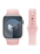 KALEBOL For Apple Watch 10 46mm / Ultra 2 / Ultra 49mm / 9 8 7 45mm / SE (2023) SE (2022) SE 6 5 4 44mm / 3 2 1 42mm Silicone Watch Straps, Size: S / M - Pink