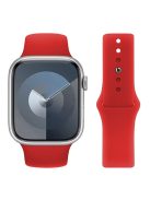 KALEBOL For Apple Watch 10 46mm / Ultra 2 / Ultra 49mm / 9 8 7 45mm / SE (2023) SE (2022) SE 6 5 4 44mm / 3 2 1 42mm Silicone Watch Straps, Size: S / M - Red