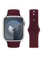 KALEBOL For Apple Watch 10 46mm / Ultra 2 / Ultra 49mm / 9 8 7 45mm / SE (2023) SE (2022) SE 6 5 4 44mm / 3 2 1 42mm Silicone Watch Straps, Size: S / M - Wine Red