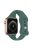 KALEBOL For Apple Watch 10 46mm / Ultra 2 / Ultra 49mm / 9 8 7 45mm / SE (2023) SE (2022) SE 6 5 4 44mm / 3 2 1 42mm Slim Silicone Band - Green