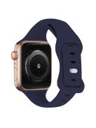 KALEBOL For Apple Watch 10 46mm / Ultra 2 / Ultra 49mm / 9 8 7 45mm / SE (2023) SE (2022) SE 6 5 4 44mm / 3 2 1 42mm Slim Silicone Band - Midnight Blue