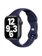 KALEBOL For Apple Watch 10 46mm / Ultra 2 / Ultra 49mm / 9 8 7 45mm / SE (2023) SE (2022) SE 6 5 4 44mm / 3 2 1 42mm Slim Silicone Band - Midnight Blue