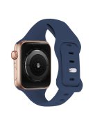 KALEBOL For Apple Watch 10 46mm / Ultra 2 / Ultra 49mm / 9 8 7 45mm / SE (2023) SE (2022) SE 6 5 4 44mm / 3 2 1 42mm Slim Silicone Band - Navy Blue