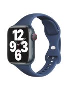 KALEBOL For Apple Watch 10 46mm / Ultra 2 / Ultra 49mm / 9 8 7 45mm / SE (2023) SE (2022) SE 6 5 4 44mm / 3 2 1 42mm Slim Silicone Band - Navy Blue