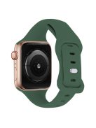 KALEBOL For Apple Watch 10 46mm / Ultra 2 / Ultra 49mm / 9 8 7 45mm / SE (2023) SE (2022) SE 6 5 4 44mm / 3 2 1 42mm Slim Silicone Band - Olive Green