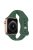 KALEBOL For Apple Watch 10 46mm / Ultra 2 / Ultra 49mm / 9 8 7 45mm / SE (2023) SE (2022) SE 6 5 4 44mm / 3 2 1 42mm Slim Silicone Band - Olive Green