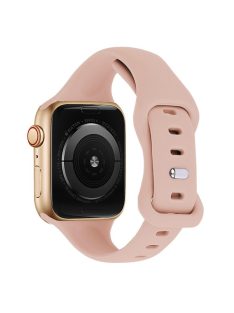   KALEBOL For Apple Watch 10 46mm / Ultra 2 / Ultra 49mm / 9 8 7 45mm / SE (2023) SE (2022) SE 6 5 4 44mm / 3 2 1 42mm Slim Silicone Band - Pink