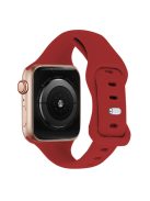 KALEBOL For Apple Watch 10 46mm / Ultra 2 / Ultra 49mm / 9 8 7 45mm / SE (2023) SE (2022) SE 6 5 4 44mm / 3 2 1 42mm Slim Silicone Band - Red