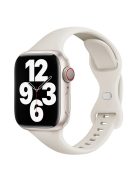 KALEBOL For Apple Watch 10 46mm / Ultra 2 / Ultra 49mm / 9 8 7 45mm / SE (2023) SE (2022) SE 6 5 4 44mm / 3 2 1 42mm Slim Silicone Band - Starlight