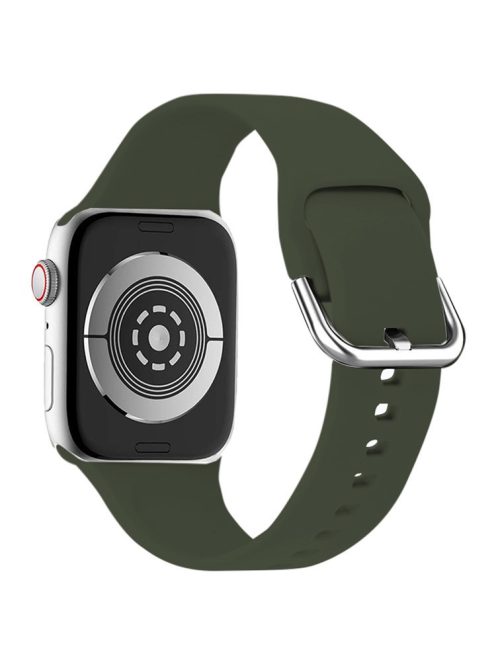 KALEBOL For Apple Watch 10 46mm / Ultra 2 / Ultra 49mm / 9 8 7 45mm / SE (2023) SE (2022) SE 6 5 4 44mm / 3 2 1 42mm Sporty Silicone Band - Blackish Green